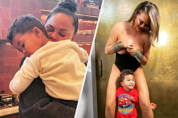 Chrissy Teigen Responded To Commenters Who Called Her Topless Photo With 2-Year-Old Son Miles 