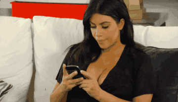 Kardashians using their phones
