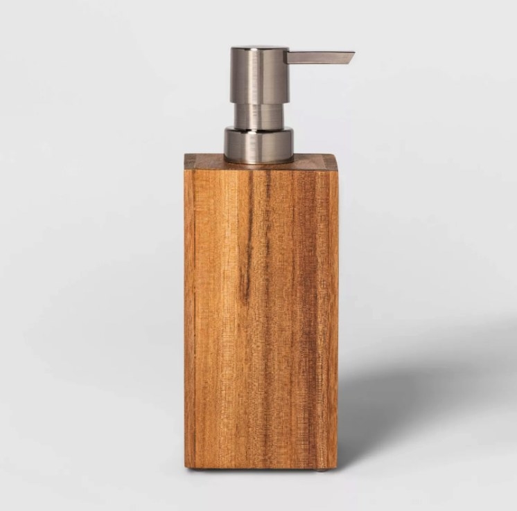 The wood soap dispenser