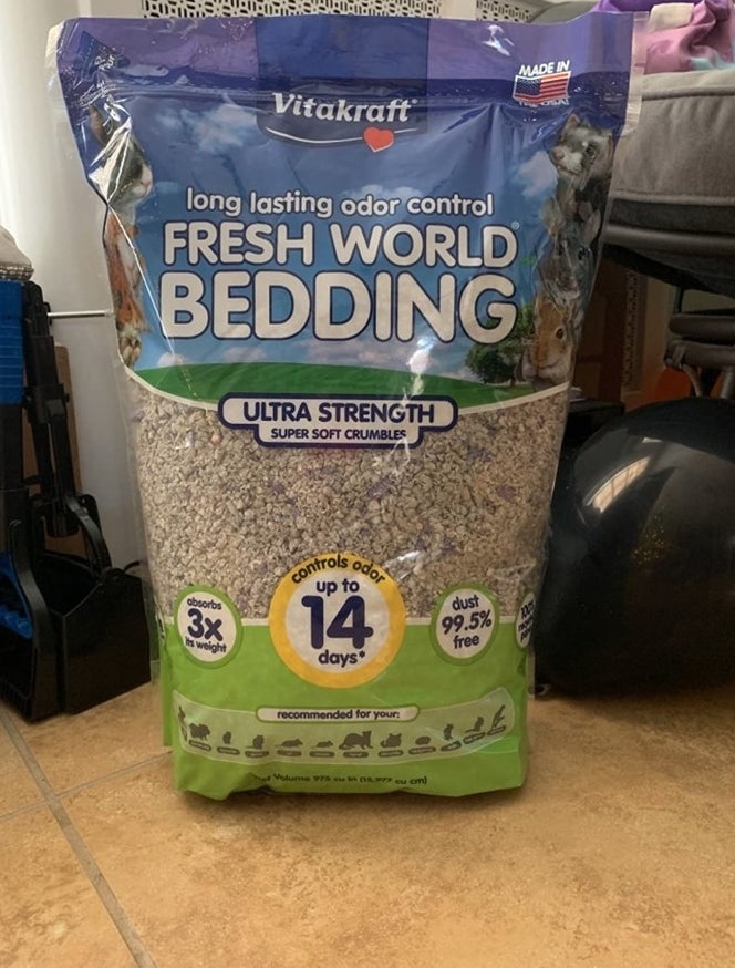 A bag of bedding in a reviewer&#x27;s home