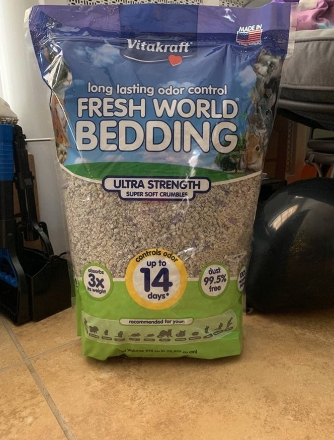 A bag of bedding in a reviewer&#x27;s home