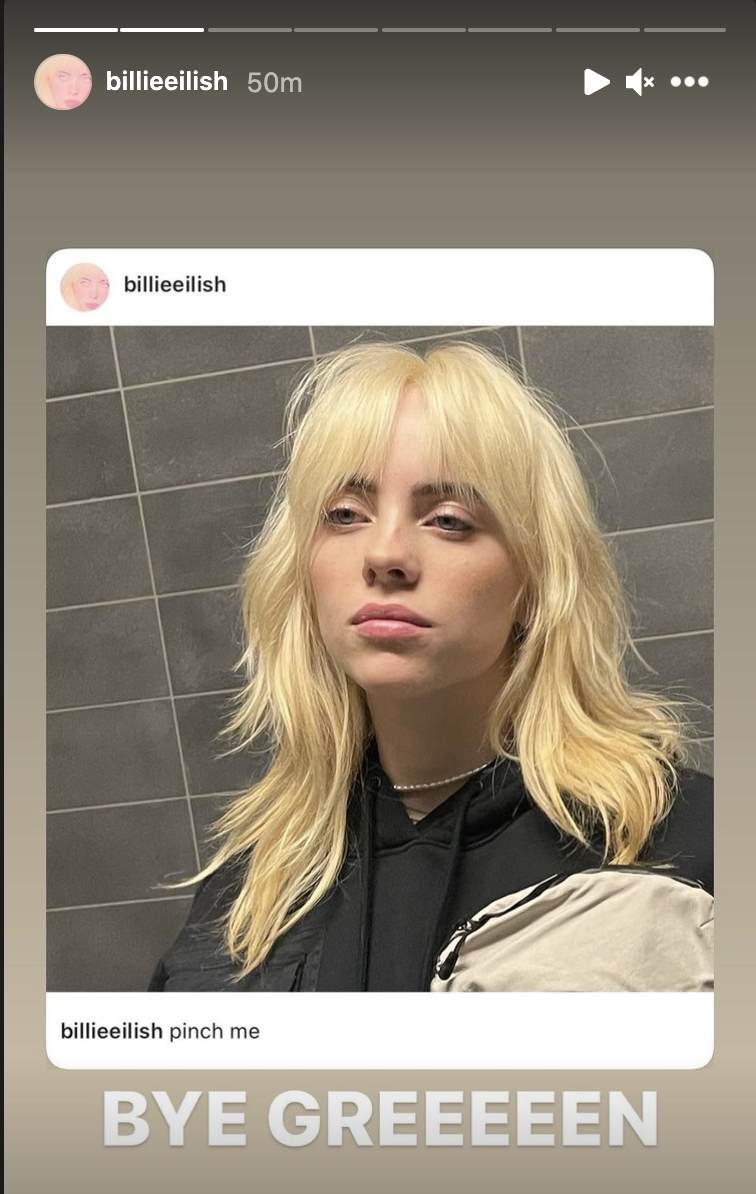 Billie Eilish Debuted New Blonde Hair On Instagram