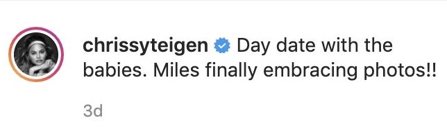 A screenshot of Chrissy&#x27;s comment about Miles 