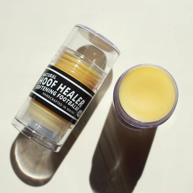 Large twisting bottle with solid balm inside 