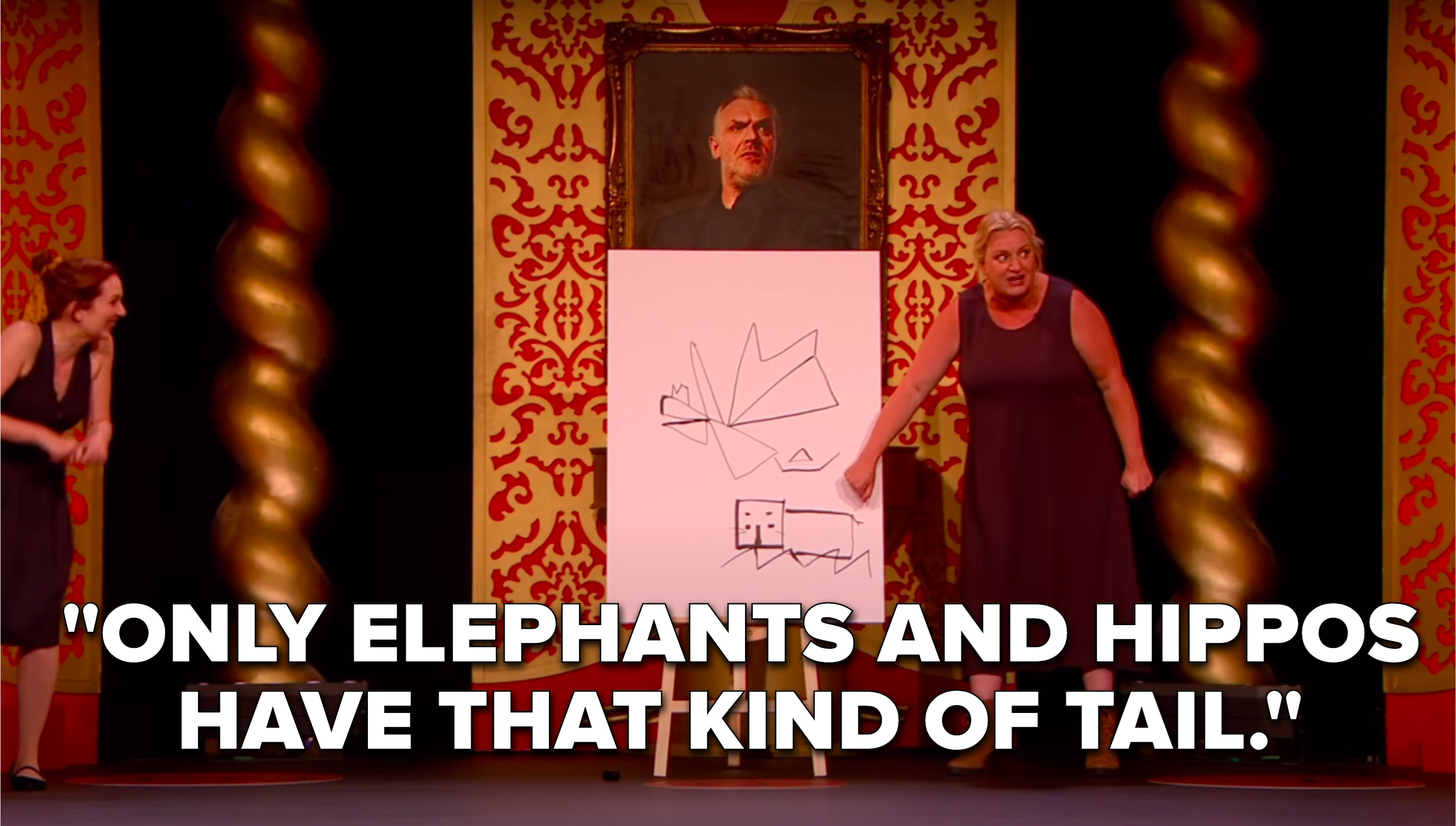 Daisy May Cooper yells, &quot;ONLY ELEPHANTS AND HIPPOS HAVE THAT KIND OF TAIL&quot;