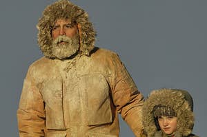 George Clooney as Augustine and Caoilinn Springall as Iris