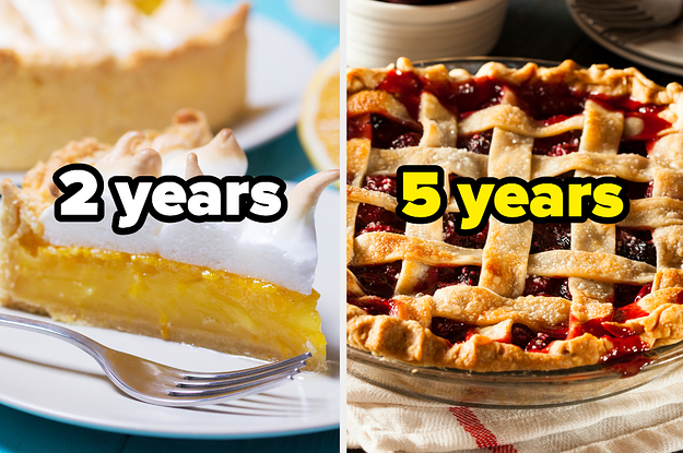 Lemon meringue pie and cherry pie