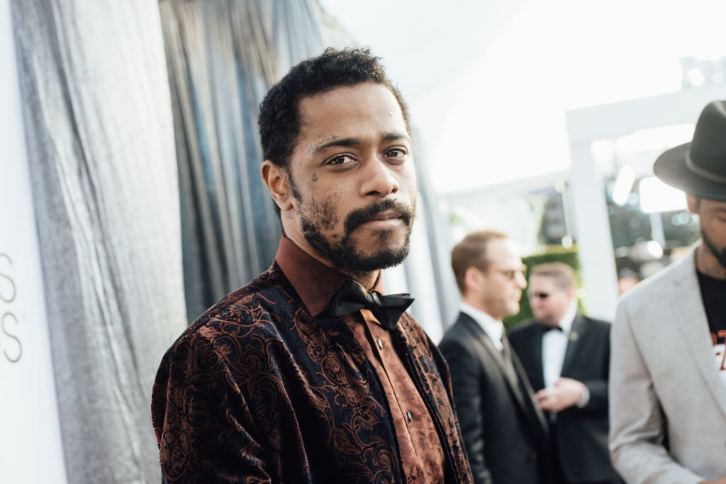 Lakeith Stanfield shows off his face tattoo at the 25th annual Screen Actors Guild Awards 