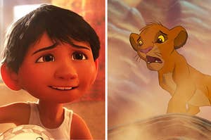 Miguel from Coco and Simba from The Lion King