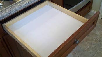 white liner inside a drawer