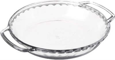 The glass pie pan