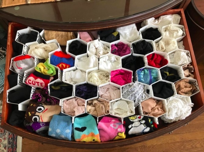 honeycomb organizer for socks and underwear