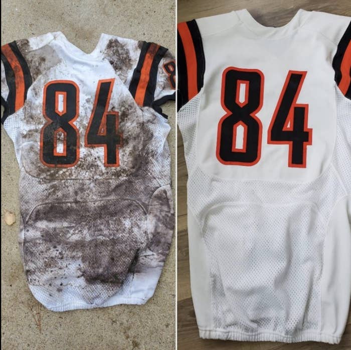 A jersey before and after