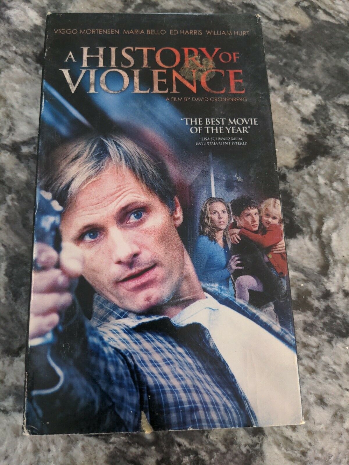 A VHS copy of A History of Violence