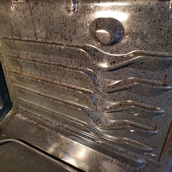 Reviewer photo of oven before using Break-Up oven cleaner