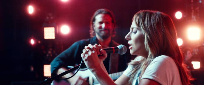 Ally singing "Shallow" onstage