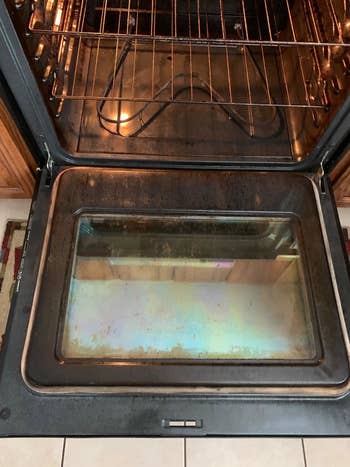 Reviewer's oven after using Goo Gone cleaner