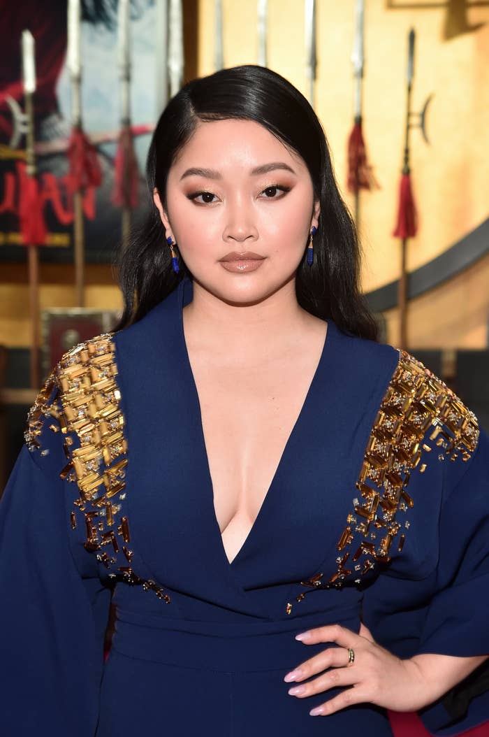 Lana Condor at the premiere of Mulan in March 2020 in Hollywood