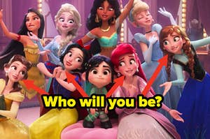 The movie "Ralph Breaks the Internet" shows an array of Disney princess from both the older and newer movies.