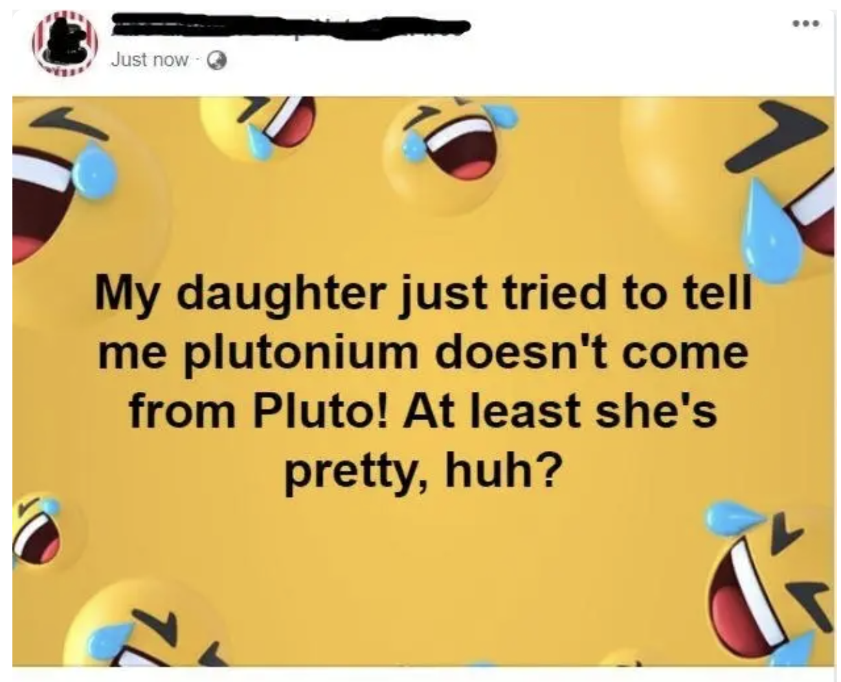 person who says plutonium comes from pluto