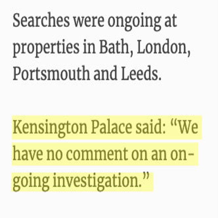 Searches were ongoing at properties in Bath, London, Portsmouth and Leeds.