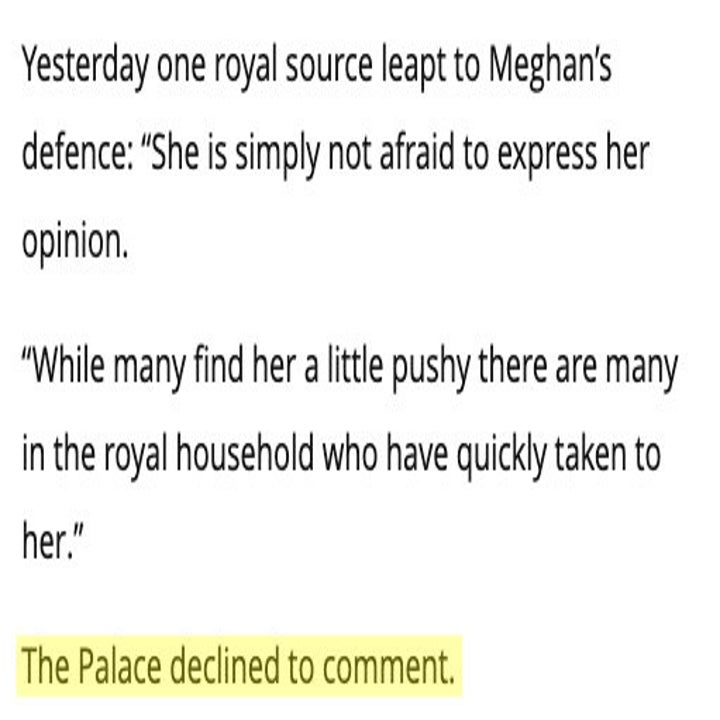 Yesterday one royal source leapt to Meghan’s defence: “She is simply not afraid to express her opinion. “While many find her a little pushy there are many in the royal household who have quickly taken to her.”