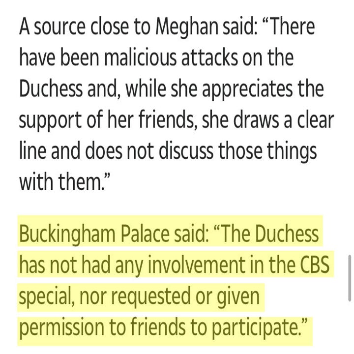 A source close to Meghan said: “There have been malicious attacks on the Duchess and, while she appreciates the support of her friends, she draws a clear line and does not discuss those things with them.”