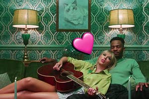 Taylor Swift laying on her crush's chest