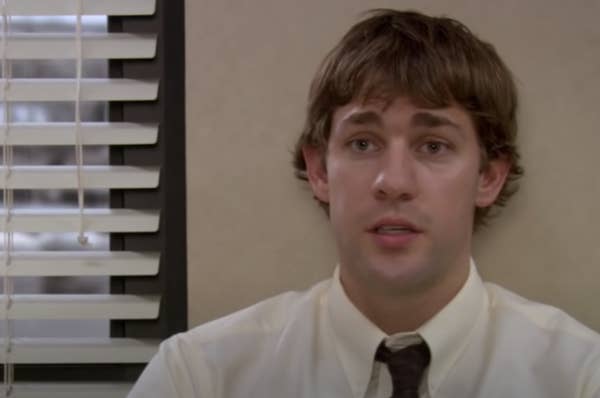 Jim being interviewed in The Office