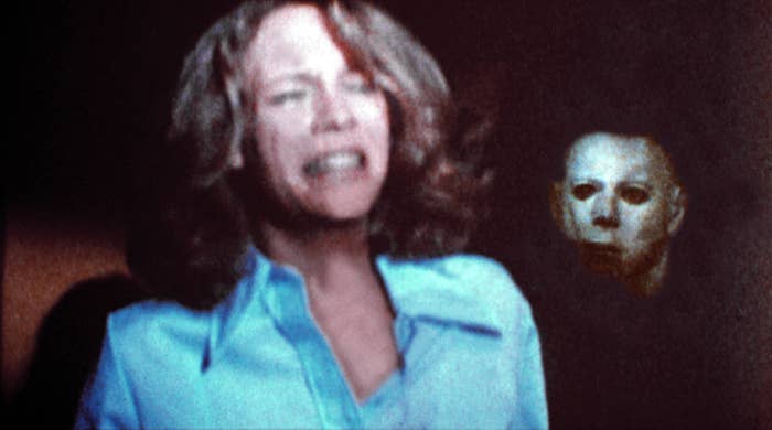 Michael stalking Laurie in the original Halloween