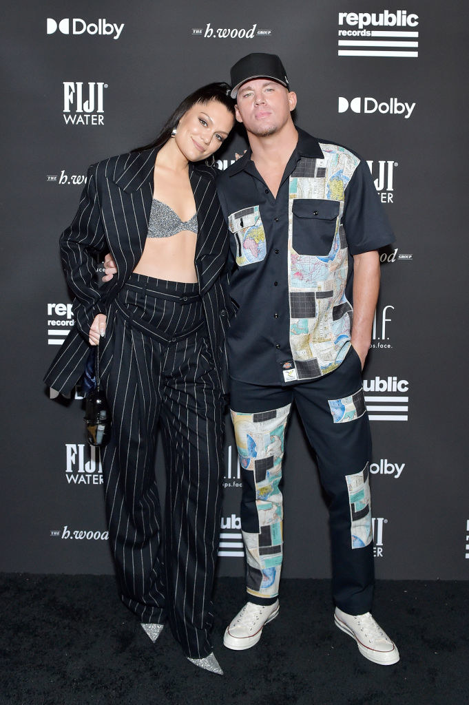 Jessie J (L) and Channing Tatum attend FIJI Water At Republic Records 2020 Grammy After Party on January 26, 2020 in West Hollywood, California