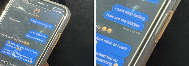 Texts overseen on a bus
