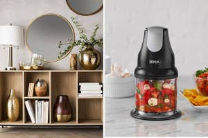 mirror and food processor 