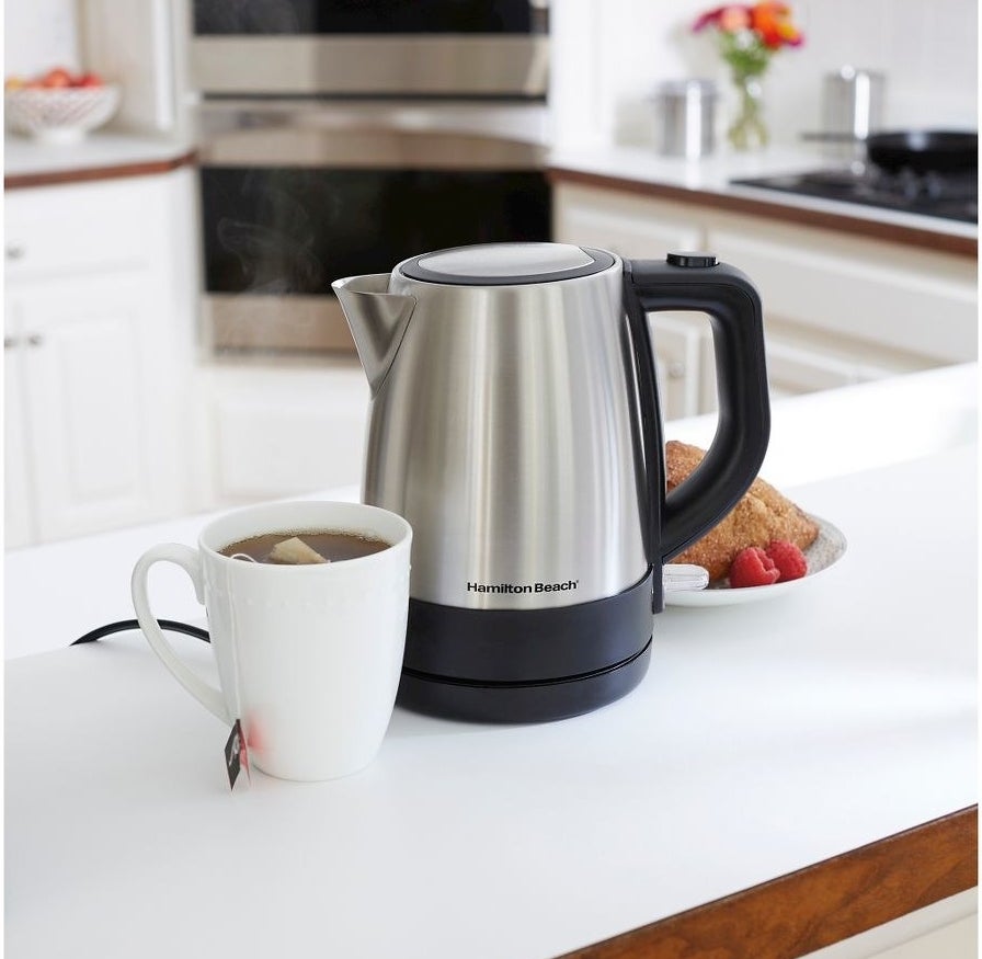 An electric kettle on a table