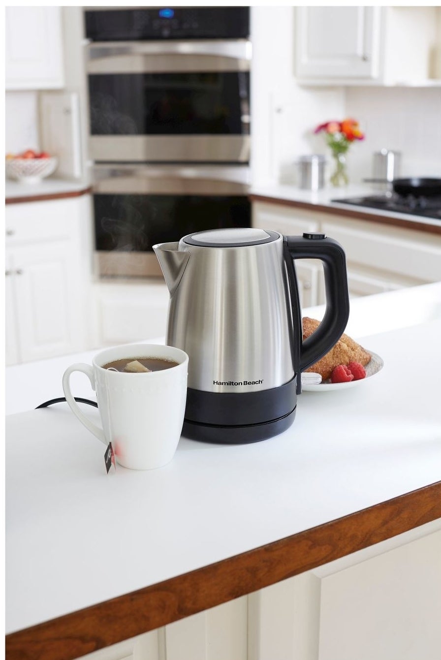 An electric kettle on a table