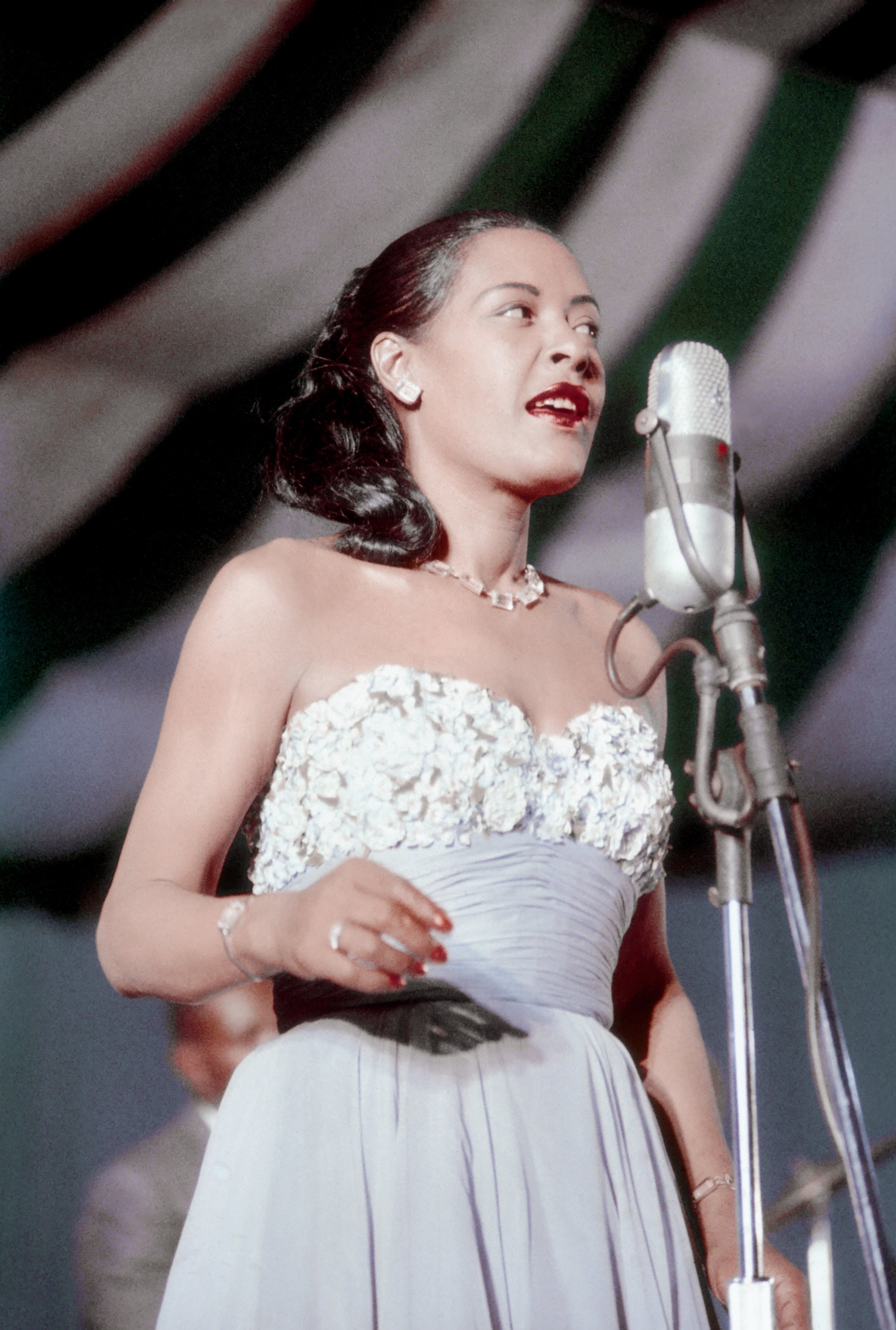Billie Holiday performing at Newport Jazz Festival