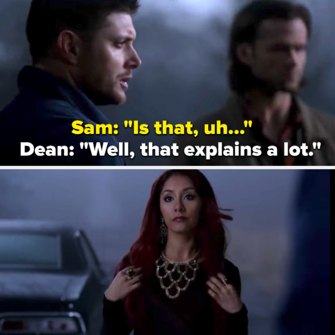 Sam asks &quot;is that...&quot; and Dean says &quot;that explains a lot&quot; as we see Snooki