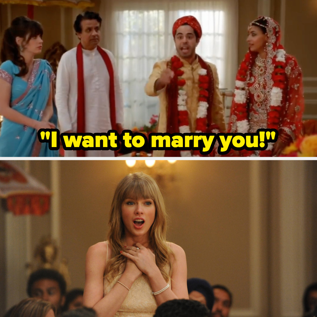 On New Girl, Shivrang says &quot;I want to marry you!&quot; and Taylor Swift stands up