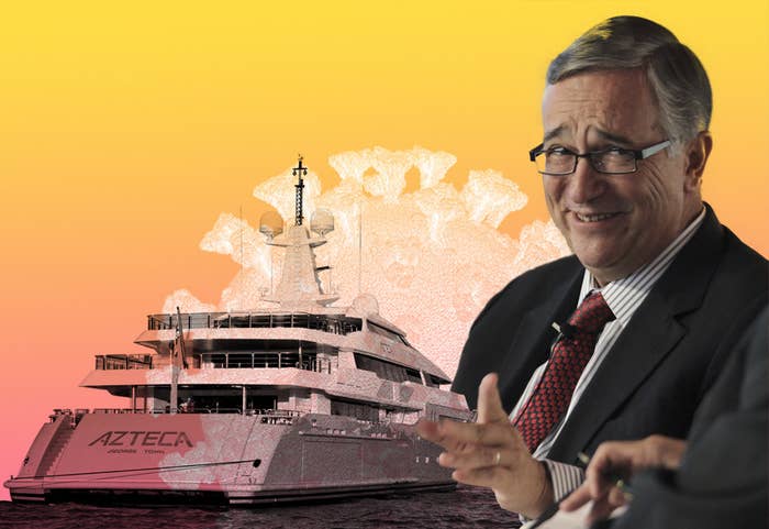 Ricardo Salinas Pliego and his yacht