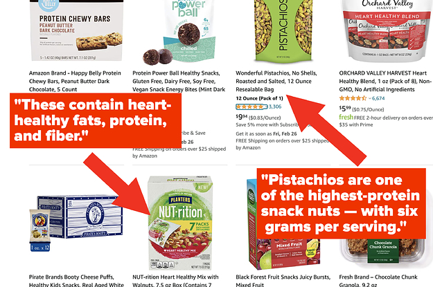 Healthy snacks available on Amazon