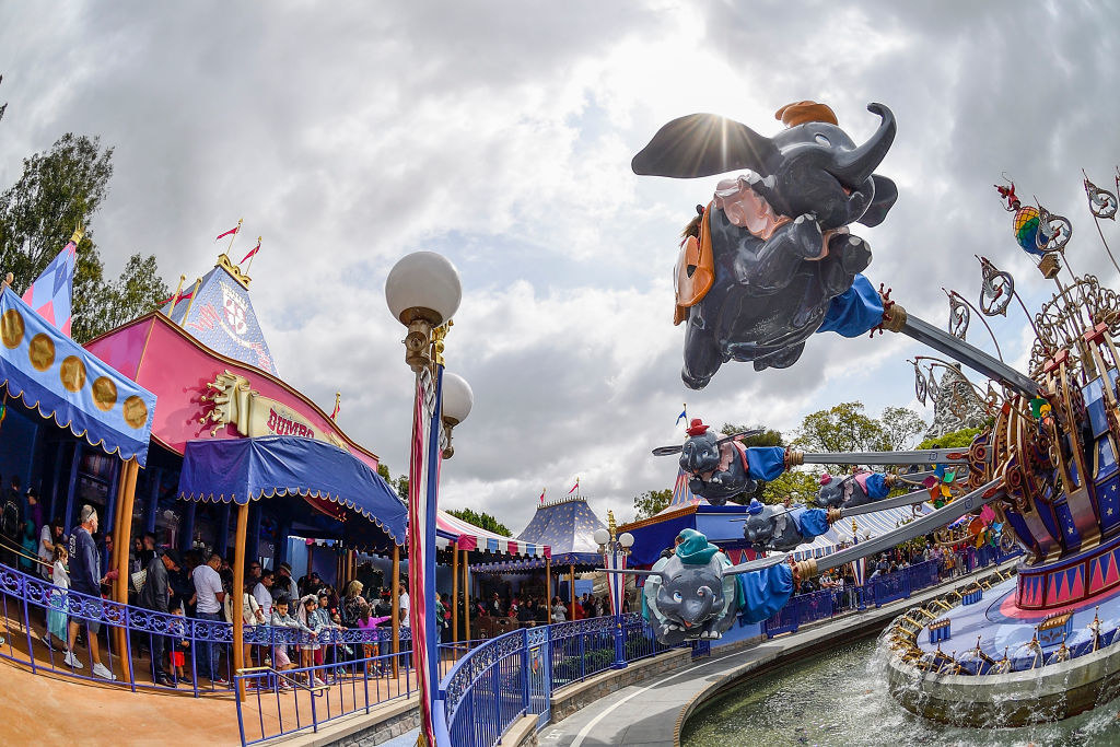 A photo of the Dumbo ride at Disneyland in 2019