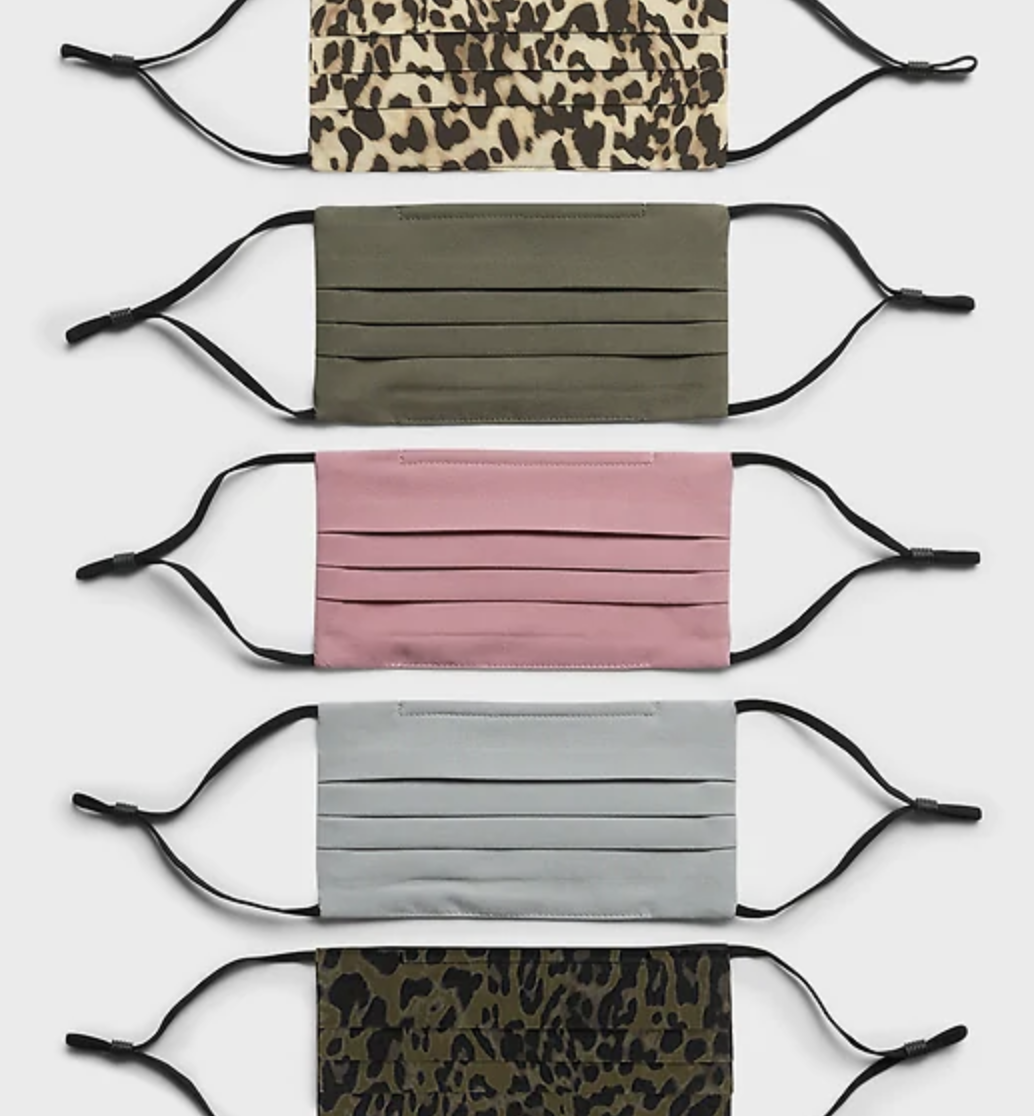 Face masks in solid and animal prints
