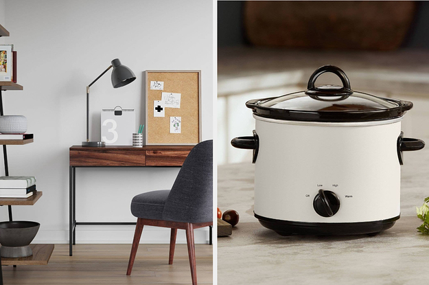 desk and crockpot