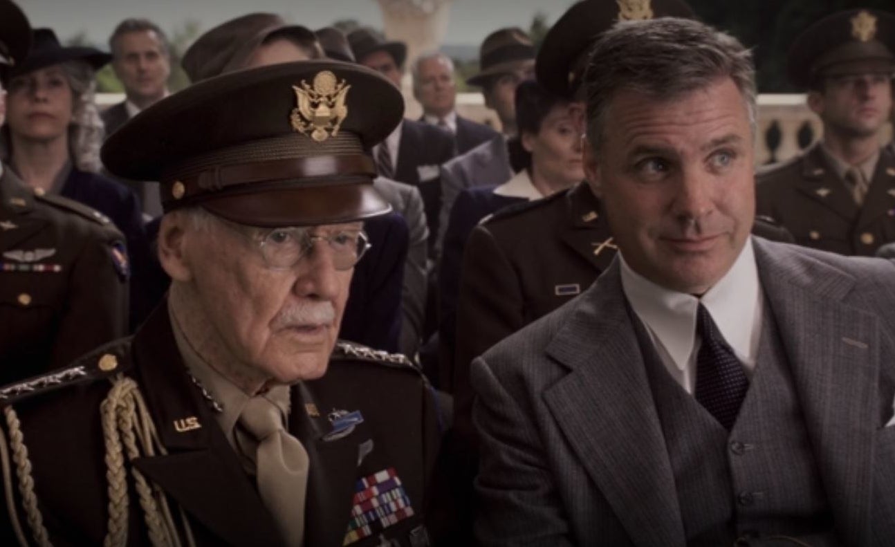 Stan Lee as a general in The First Avenger