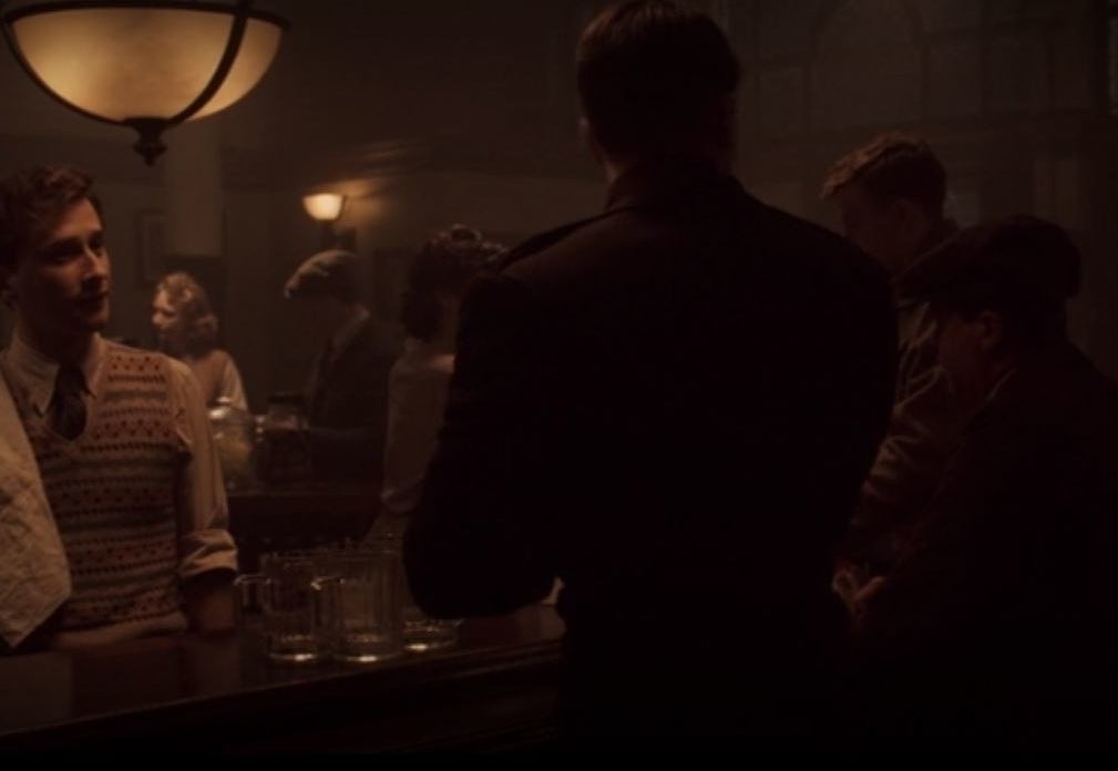 Leander Deeny as a bartender in The First Avenger