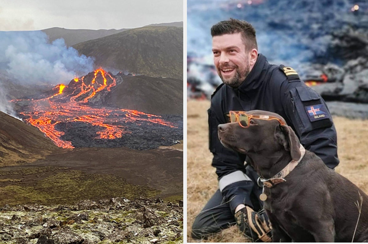 Photos of the eruption of the Fagradalsfjall volcano in Iceland