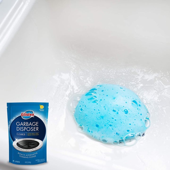 Blue foam coming from the garbage disposal