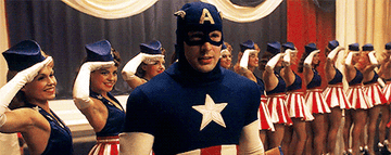 Captain America and chorus