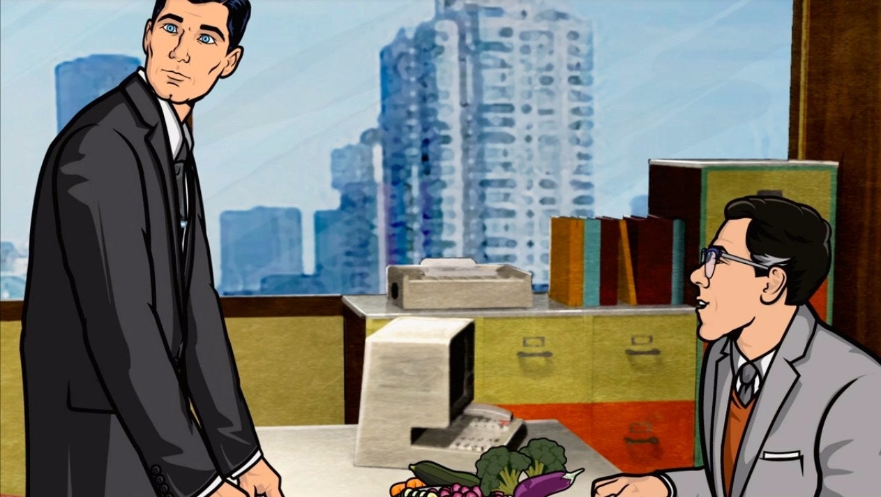 Office scene from Archer