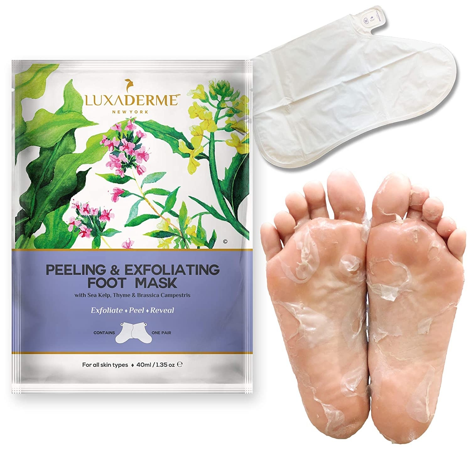 Отшелушивающая маска. ASIAKISS peeling foot Mask, 38-45 размер. Tea Tree Exfoliating foot peeling Mask. Asia Kiss пилинг носочки.